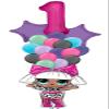 19 pc LOL Super Shape Diva with Solid Star and Latex Balloon Bouquet 19 pc, 1st Birthday, Hot Pink Number 1 Jumbo Balloon | Viva Party Balloon Collection view 1