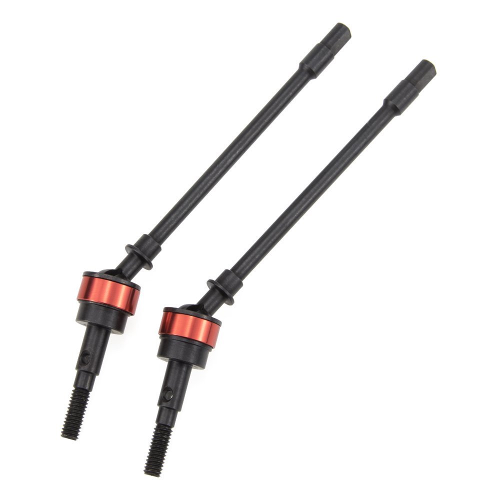 Steel Front Axle CVD Drive Shaft Driving Shaft Compatible with 1/10 Axial SCX10 90046 90047 Upgrade Spare Parts Hop-Up 105mm Long, Cojoys, 2-Pack