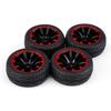 Hobbypower 4X Soft Rubber Tires 12mm Hex Wheel 65mm for HSP 1/10 On-Road Touring Racing Car view 2