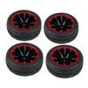 Hobbypower 4X Soft Rubber Tires 12mm Hex Wheel 65mm for HSP 1/10 On-Road Touring Racing Car view 3