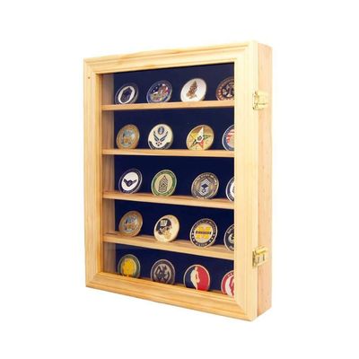 flag connections Lockable 30 Military Challenge Coin, Poker Chip, Sports Coin Display Case Cabinet, Glass Door, Coin30-OA