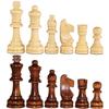 ASNEY Wooden Chess Pieces, Tournament Staunton Wood Chessmen Pieces Only, 3.15 King Figures Chess Game Pawns Figurine Pieces, Includes Storage Bag view 1