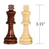 ASNEY Wooden Chess Pieces, Tournament Staunton Wood Chessmen Pieces Only, 3.15 King Figures Chess Game Pawns Figurine Pieces, Includes Storage Bag view 4