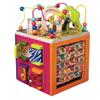 B.  Wooden Activity Cube  Activity Center with Alphabet  Educational Toys  Wooden Toys for Toddlers, Kids  1 Year +  Zany Zoo view 1