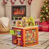 B.  Wooden Activity Cube  Activity Center with Alphabet  Educational Toys  Wooden Toys for Toddlers, Kids  1 Year +  Zany Zoo view 2