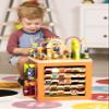 B.  Wooden Activity Cube  Activity Center with Alphabet  Educational Toys  Wooden Toys for Toddlers, Kids  1 Year +  Zany Zoo view 3