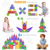 Magnetic Tiles Building Blocks Toy - STEM Educational Magnet Set for Kids, Creativity Preschool Learning Sensory Montessori Toddler Toys for Boys & Girls 3+ Years Old - 57PC view 2
