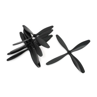 Aexit 5PCS 10 Electrical equipment x 8.25 Black 4-Vane Propellers Prop for 3.17mm Dia Shaft Motor
