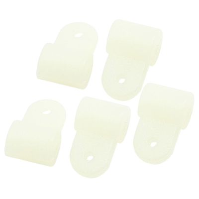 Aexit 5pcs RC Electrical equipment Toys Fixed Wing Airplane Replacement 2x6x7.5mm Nylon Rocker Head White