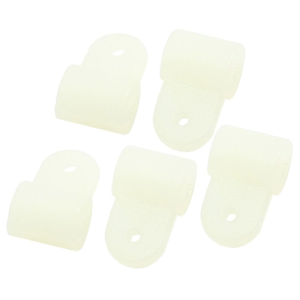 Aexit 5pcs RC Electrical equipment Toys Fixed Wing Airplane Replacement 2x6x7.5mm Nylon Rocker Head White