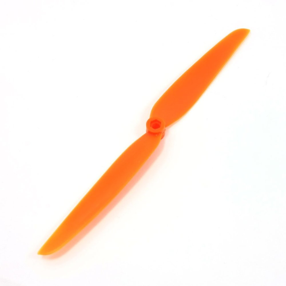 Aexit Orange Plastic Electrical equipment 2 Vane 3mm Dia Hole 7035 RC Airplane Propeller