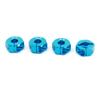 Aexit 4 Pcs Electrical equipment Blue 6mm Thickness 12mm Wheel Hex Hub Drive for RC 1/10 Scale Car Upgrade Part view 1