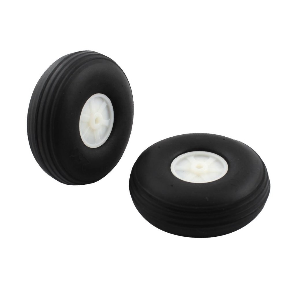 Aexit RC Helicopter Electrical equipment Landing Black Rubber Tail Wheel Tire Tyre 63.5 x 22mm 2 Pcs