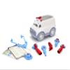 Green Toys Ambulance & Doctor's Kit Red/Blue FFP 10 Piece Pretend Play,Motor Skills,Language & Communication Kids Role Play Toy Vehicle. No BPA,phthalates,PVC,Dishwasher Safe,Recycled Plastic,USA Made view 1
