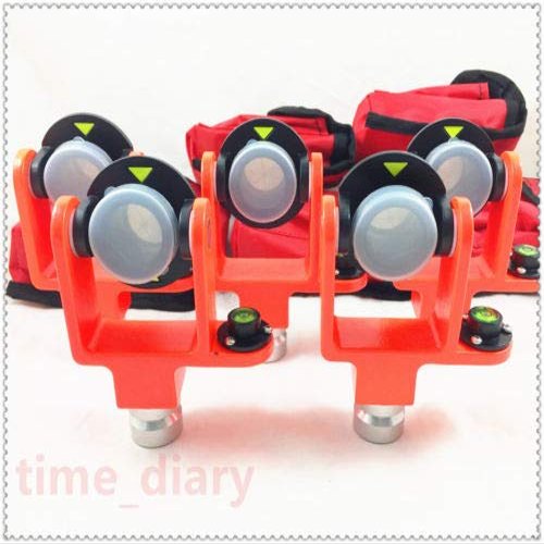 5PCS Side Bubble All Metal MINI Prism for Topcon Sokkia Nikon Total Station