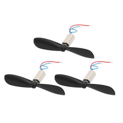 Aexit 3Pcs DC Electrical equipment 3V 40000RPM 612 Coreless Motor w CCW Propeller for RC Helicopter