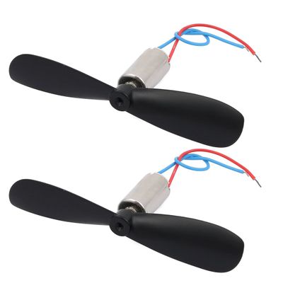 Aexit 2Pcs DC Electrical equipment 1.5V 40000RPM 6mmx12mm Coreless Motor w CW Propeller for RC Helicopter
