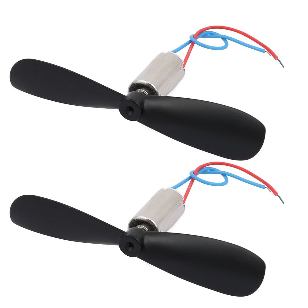 Aexit 2Pcs DC Electrical equipment 1.5V 40000RPM 6mmx12mm Coreless Motor w CW Propeller for RC Helicopter