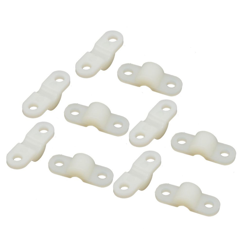 Aexit 10 Pcs Electrical equipment RC Aircraft Spare Part 2mm Dia Wire Slot Nylon Landing Gear Strap 20mm x 7mm x 6mm