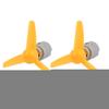 Aexit 2 Pcs Electrical equipment DC 3.0V 0.13A 11500RPM High Torque Motor 80mm 3-Vanes Pointed Prop Yellow view 1