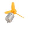 Aexit 2 Pcs Electrical equipment DC 3.0V 0.13A 11500RPM High Torque Motor 80mm 3-Vanes Pointed Prop Yellow view 2