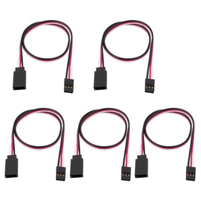 Aexit 5Pcs 305mm Electrical equipment 30 Cores M/F JR RC Quadcopter Servo Extension Lead Wire Cable