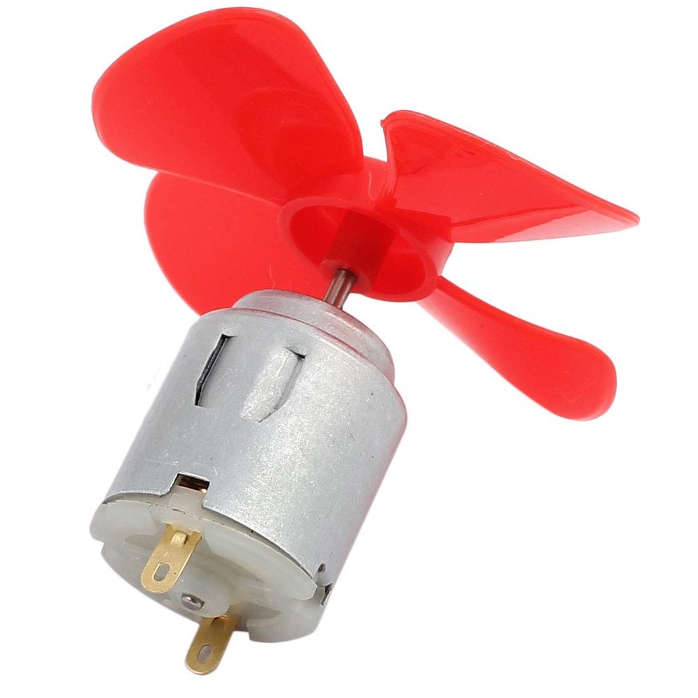 Aexit 5Pcs DC3V Electrical equipment 16500RPM 0.13A High Torque Motor 4 Vanes 56mm Dia DIY RC Propeller Red