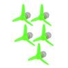 Aexit 5 Pcs Electrical equipment DC 6.0V 0.13A 6600RPM Motor 3-Vanes 80mm Rotary Dia Sharp Propeller Green view 1