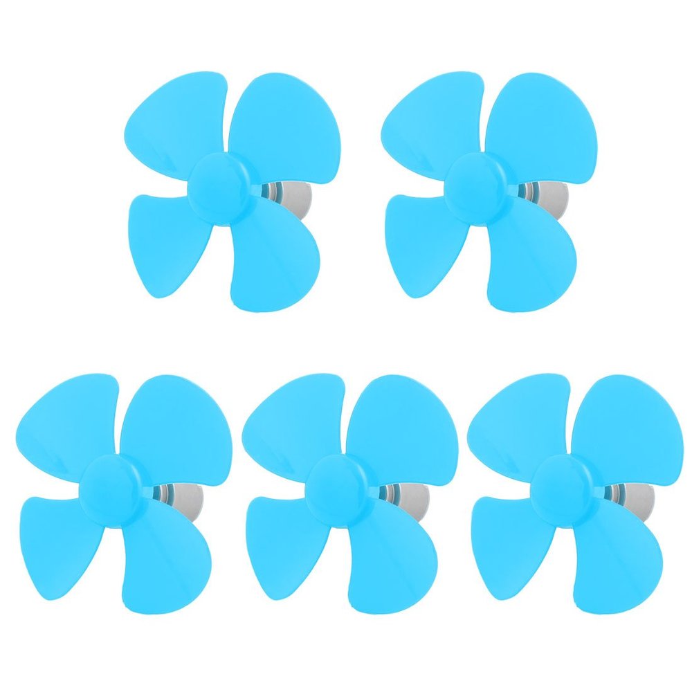 Aexit 5Pcs DC Electrical equipment 1.5V 2000RPM High Torque Motor 4 Vanes 80mm Dia Aircraft Propeller Blue