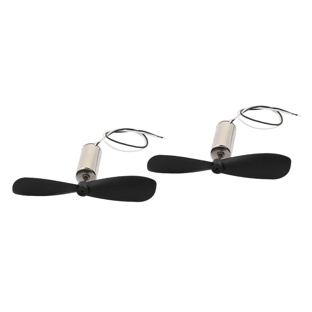 Aexit 2Pcs DC Electrical equipment 1.5V 25000RPM 716 Coreless Motor w CW Propeller for RC Helicopter