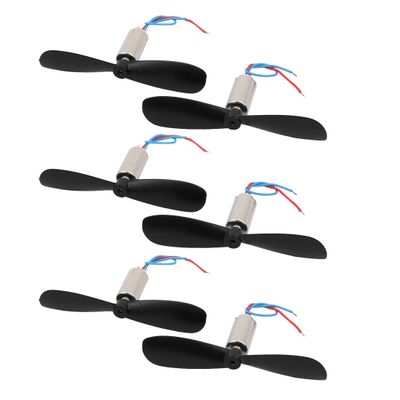 Aexit 3 Pairs Electrical equipment DC 3.7V 15000RPM 6x12mm High Speed Motor w CCW/CW Prop for RC Helicopter