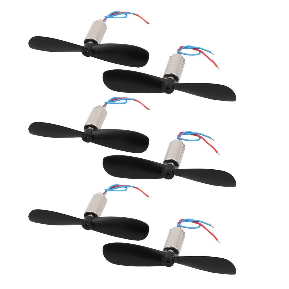 Aexit 3 Pairs Electrical equipment DC 3.7V 15000RPM 6x12mm High Speed Motor w CCW/CW Prop for RC Helicopter