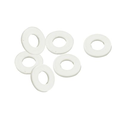 Aexit 6 Pcs Electrical equipment 10mmx4.8mmx1mm Round White Platic Washer Spacer ket for DIY RC Airplane