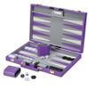 Get The Games Out Backgammon Set, Classic Board Game Case, 2 Players, Includes Strategy & Tip Guide, Perfect for Parties and Family Game Nights -Small, Purple view 1