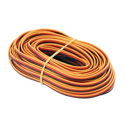 BDHI 32ft 10m 3-Way Servo Cable 22awg 60 cores Flat Wire for JR Hitec Futaba(BDHI-41)