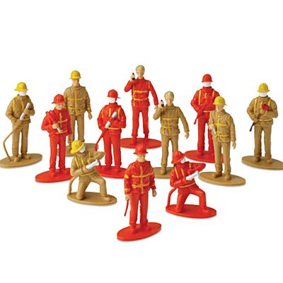 ArtCreativity 2.5 Inch Mini Fireman Figurines for Kids- Set of 12- Free Standing Firefighter Toys Figures- Birthday Party Favors for Boys and Girls, Goody Bag Fillers, Cake Toppers and Decorations