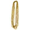 PMU 6 Pcs Gold Metallic Beads Necklaces for Mardi Gras, Christmas, New Year's Day, Carnival Party Favors view 1