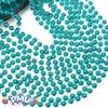PMU 6 Pcs Aqua Metallic Beads Necklaces for Mardi Gras, Christmas, New Year's Day, Carnival Party Favors view 3