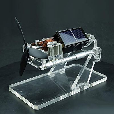 RISHIL WORLD Solar Fan Magnetic Levitation Levitating Brushless Mendocino Motor w/Propeller Education Model