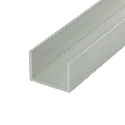 Outwater Brushed1'' Inside Dimension Aluminum U-Channel 46'' Length (Pack of 3) Alu448-Bs C-Channel