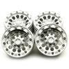 4 Pcs Alloy 1/10 1.9" Beadlock Crawler Wheels for SCX10 CC01 Lock Ring (Matte Silver) view 2
