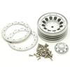 4 Pcs Alloy 1/10 1.9" Beadlock Crawler Wheels for SCX10 CC01 Lock Ring (Matte Silver) view 3