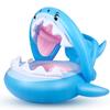 Baby Float Swimming Pool Toddler Floaties with Inflatable Canopy Shark Infant Pool Float for Kids Aged 36 Months view 1