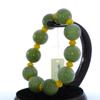 0.7" Bangle Bracelet China Certified Nature Hetian Nephrite Jade Round Bead Bangle Braclet 6689 view 2