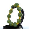 0.7" Bangle Bracelet China Certified Nature Hetian Nephrite Jade Round Bead Bangle Braclet 6689 view 3