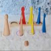 Fraction game | Montessori Fraction skittles with wooden dice, pictures and symbol cards view 3