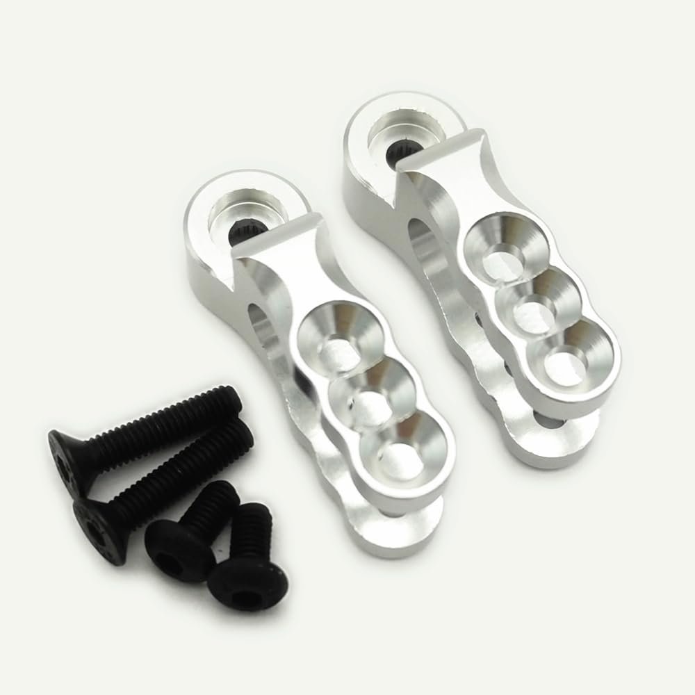 Aliminum Servo Horns Steering Arms 25T Silver for Traxxas Revo E Revo 2.0 VXL Summit Slayer Pro 4x4 XO-1 T-MAXX 5345