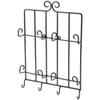 Bard's Black Wrought Iron Wall Mounted 4 Cup and 4 Saucer Display Hanger, 15.75" H x 11.5" W x 2" D (For 6" Saucers) view 1