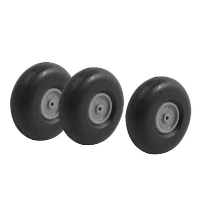Aexit 3pcs RC Electrical equipment Airplane Parts Plastic Hub Rubber Spoke Wheel Tire 40mmx15mm