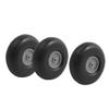 Aexit 3pcs RC Electrical equipment Airplane Parts Plastic Hub Rubber Spoke Wheel Tire 40mmx15mm view 1